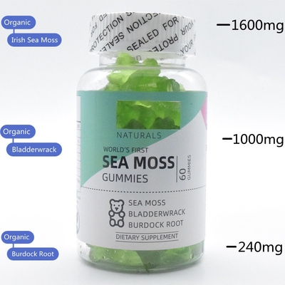 Grado premio di Moss Gummy Detox Weight Loss del mare organico di Skincare