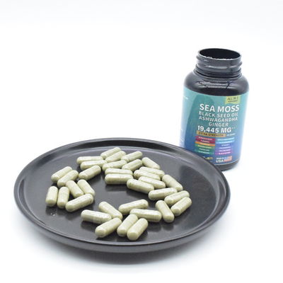Olio di semi neri di muschio marino capsule di ashwagandha per donne e uomini