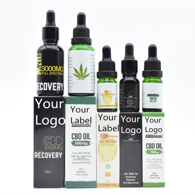 Olio THC di spettro CBD del ODM dell'OEM vasto libero per cura sana 500mg 1000mg