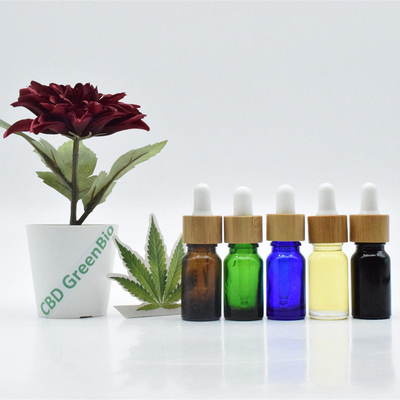 Olio sativa della bottiglia di vetro CBD del contagoccia del nero di controllo 10ml 20ml di dolore dell'olio di tintura del fiore CBD della foglia
