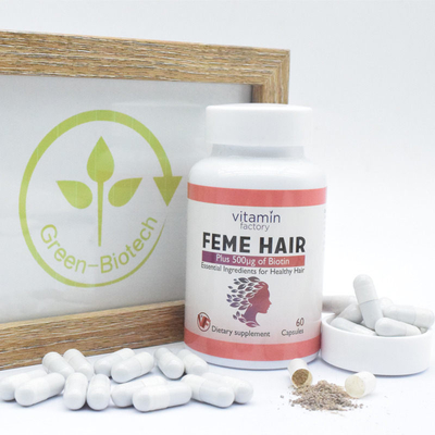 Capsula dei capelli di Feme più l'integratore alimentare di formula di crescita dei capelli delle vitamine della biotina