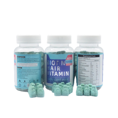 Vitamina blu verde H 60 Gummies di supplementi della vitamina della biotina di Biotech E133 per bottiglia