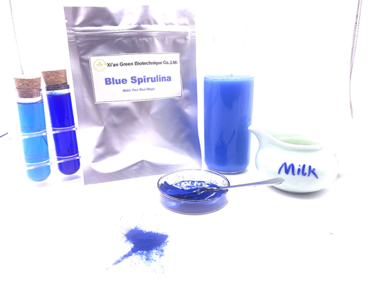 La ficocianina blu di Spirulina di coloranti alimentari naturali puri di iso spolverizza il valore E18