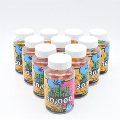 Commestibile gommoso di dolore del rilascio 25mg della canapa CBD di GMP 60 Gummies per bottiglia
