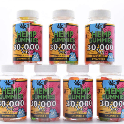 Commestibile gommoso di dolore del rilascio 25mg della canapa CBD di GMP 60 Gummies per bottiglia