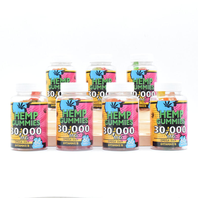 Commestibile gommoso di dolore del rilascio 25mg della canapa CBD di GMP 60 Gummies per bottiglia